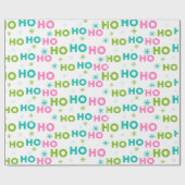 Papier Cadeau Ho Ho Ho Snowflakes Pastel Noël moderne (Plat)