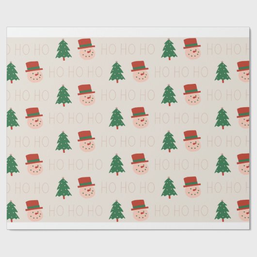 Papier Cadeau Ho Ho Ho Wrapper Papper (Plat)