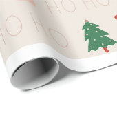 Papier Cadeau Ho Ho Ho Wrapper Papper (Coin rond)