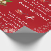 Papier Cadeau Ho Ho Hoh Cher Funny Père Noël Unicorn Personnalis (Coin)