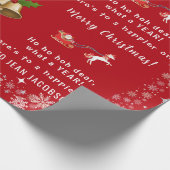 Papier Cadeau Ho Ho Hoh Cher Funny Père Noël Unicorn Personnalis (Coin)
