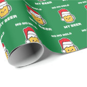 PAPIER CADEAU HO HO HOOK MY BEER CUTE BEER PÈRE NOËL (Coin rond)
