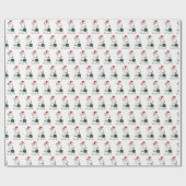 Papier Cadeau Ho Ho Joyeux Noël Père Noël mignonne Snowman (Plat)