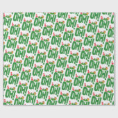 Papier Cadeau Ho Ho Oh (blanc) (Plat)