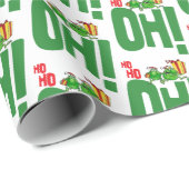 Papier Cadeau Ho Ho Oh (blanc) (Coin rond)