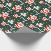 Papier Cadeau HO What An Fun Père Noël Masque & Toilettes Papier (Coin)