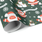 Papier Cadeau HO What An Fun Père Noël Masque & Toilettes Papier (Coin rond)