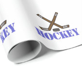 Papier Cadeau Hockey (Coin rond)