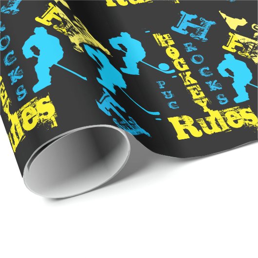 PAPIER CADEAU HOCKEY (Coin rond)