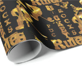 Papier Cadeau Hockey (Coin rond)