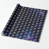 Papier Cadeau Hockey Astronaute (Déroulé)