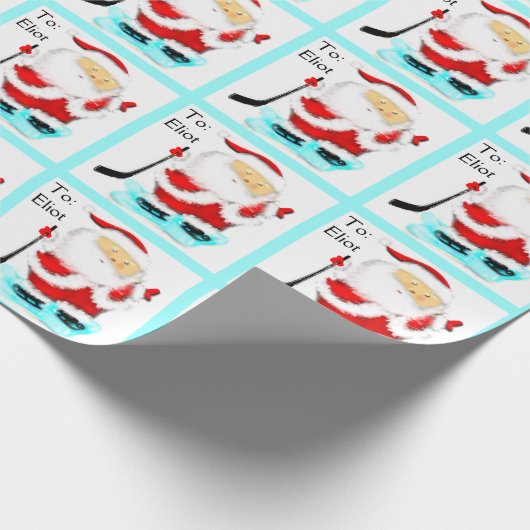 Papier Cadeau Hockey Christmas (Coin)