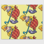 Papier Cadeau Hockey clown (Plat)