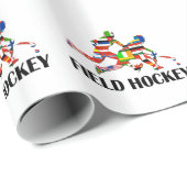 Papier Cadeau Hockey de champ (Coin rond)