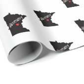 Papier Cadeau Hockey du Minnesota (Coin rond)