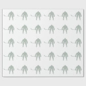 Papier Cadeau Hockey gris cendré (Plat)