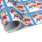 Papier Cadeau Hockey - le meilleur jeu que vous pouvez appeler (Coin rond)