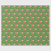 Papier Cadeau Hockey Père Noël Patinage (Plat)