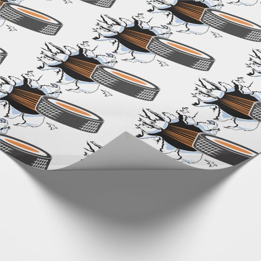 Papier Cadeau Hockey Puck Breakout (Coin)