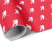 Papier Cadeau Hockey sur glace Votre couleur Arrière - plan (Coin rond)