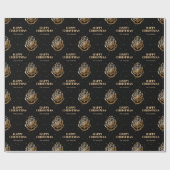 Papier Cadeau HOGWARTS™ Crest doré brillant personnalisé (Plat)