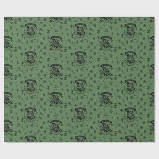 Papier Cadeau HOGWARTS™ Green Pattern (Plat)