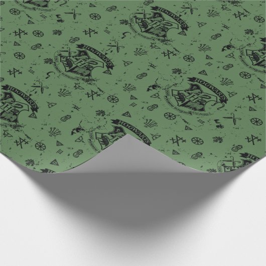 Papier Cadeau HOGWARTS™ Green Pattern (Coin)