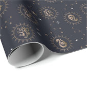 Papier Cadeau Hogwarts House Crest Motif de constellation (Coin rond)