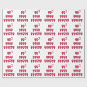 Papier Cadeau Hoho ! Père Noël coeur cool texte Noël amour desi (Plat)