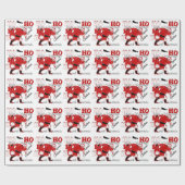 Papier Cadeau HOHOHO Avoir un merveilleux Noël avec gratitude (Plat)