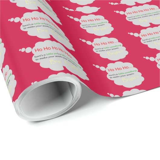 Papier Cadeau HoHoHo Humoristique (Coin rond)