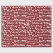 Papier Cadeau HoHoHo Motif de Noël (Plat)