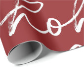 Papier Cadeau HoHoHo Motif de Noël (Coin rond)