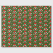 Papier Cadeau HoHoHo Santa Hat Rouge Blanc (Plat)
