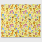 Papier Cadeau Holiday cute cartoon giraffe (Plat)