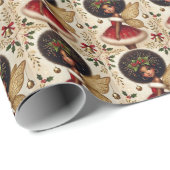 Papier Cadeau Holiday Fairy of Joy Wrapping Paper (Coin rond)