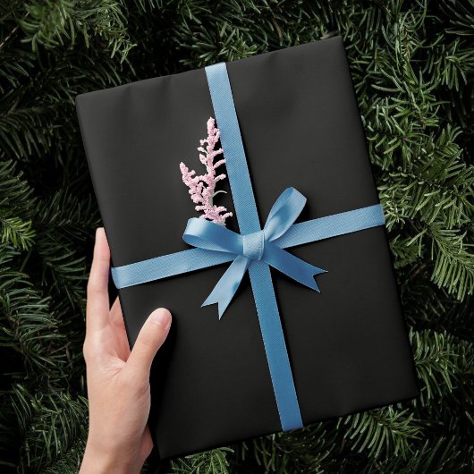 Papier Cadeau Holiday gift wrapping, black color.