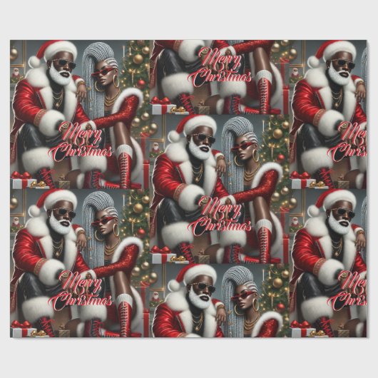 Papier Cadeau Holiday Royalty Wrapping Paper (Plat)