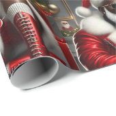 Papier Cadeau Holiday Royalty Wrapping Paper (Coin rond)
