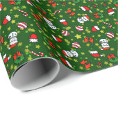 Papier Cadeau Holiday Snowman (Coin rond)