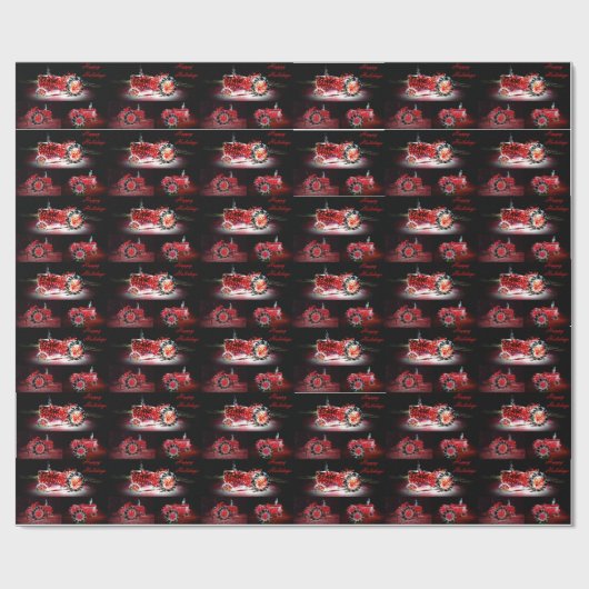 Papier Cadeau Holiday Tractor wrapping paper (Plat)