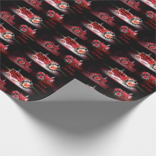 Papier Cadeau Holiday Tractor wrapping paper (Coin)