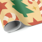 Papier Cadeau Holiday Wrapping Paper (Coin rond)