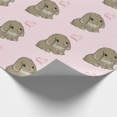 Papier Cadeau Holland lop with heart (Coin)