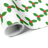 Papier Cadeau Holly (Coin rond)