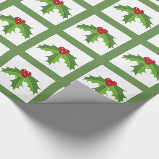 Papier Cadeau Holly Berries (Coin)