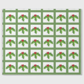 Papier Cadeau Holly Berries (Plat)