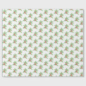 Papier Cadeau Holly berries Christmas wrapping paper (Plat)