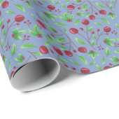 Papier Cadeau Holly Berry 2026 (Coin rond)
