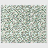 Papier Cadeau Holly classique (Plat)
